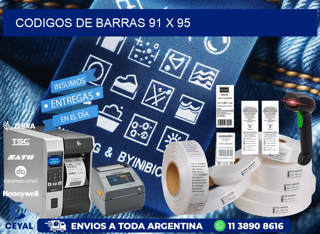 codigos de barras 91 x 95