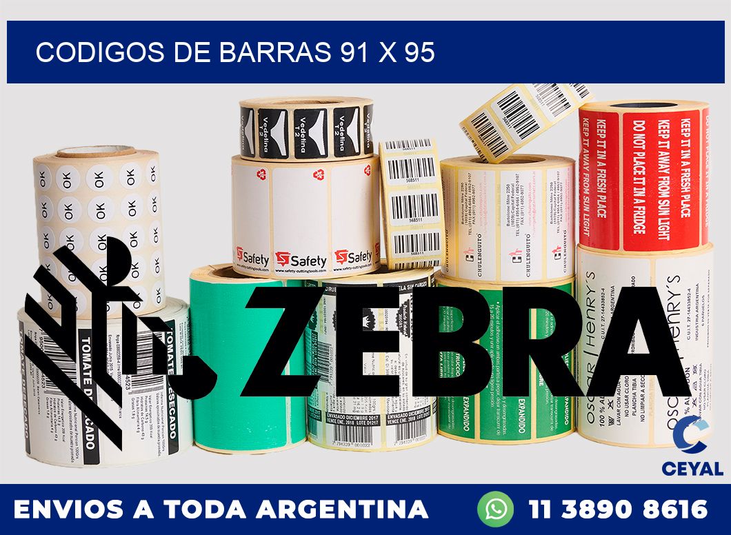 codigos de barras 91 x 95