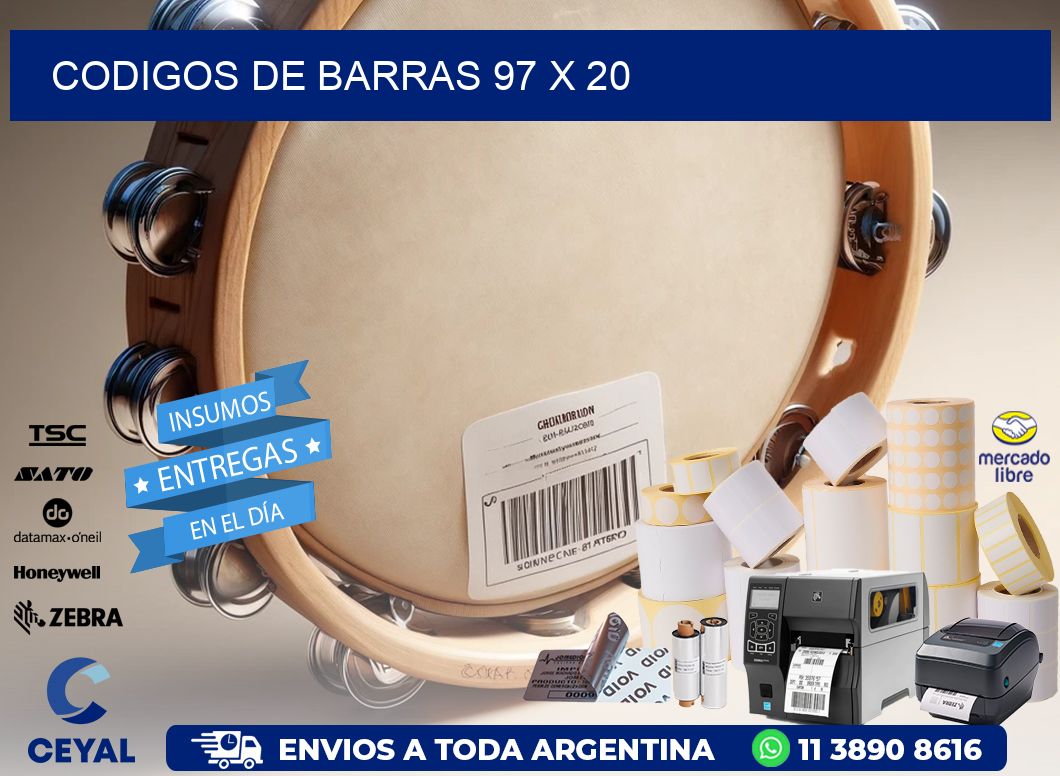 codigos de barras 97 x 20