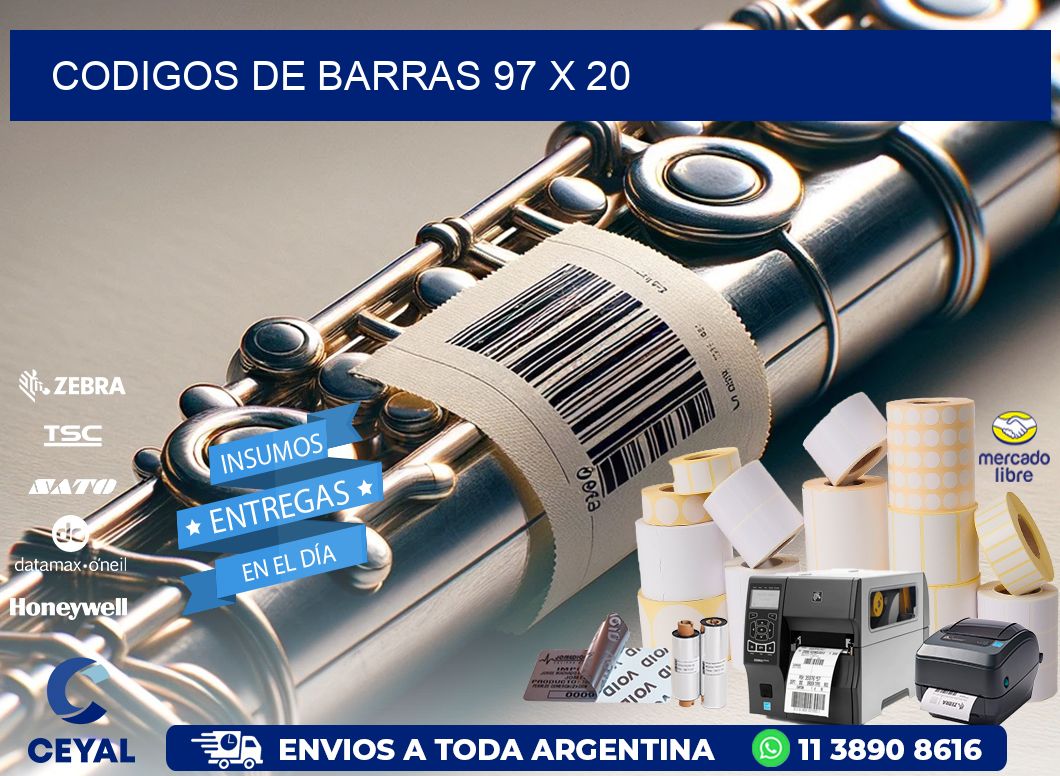 codigos de barras 97 x 20