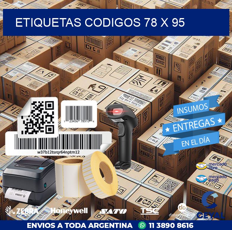 etiquetas codigos 78 x 95