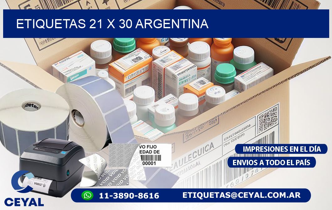 ETIQUETAS 21 x 30 ARGENTINA