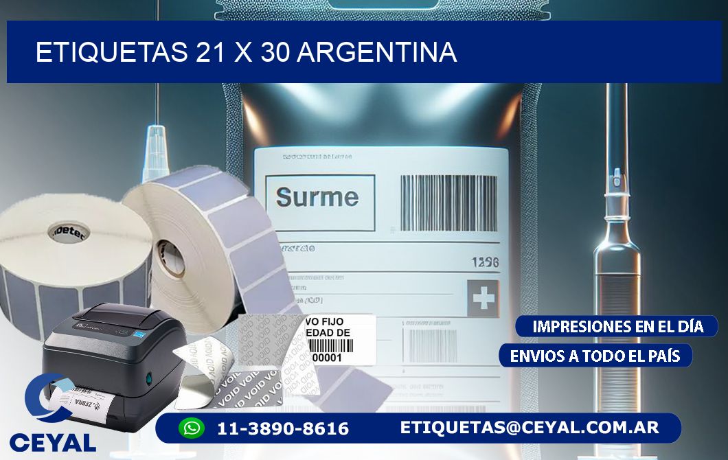 ETIQUETAS 21 x 30 ARGENTINA