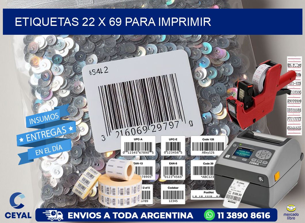 ETIQUETAS 22 x 69 PARA IMPRIMIR