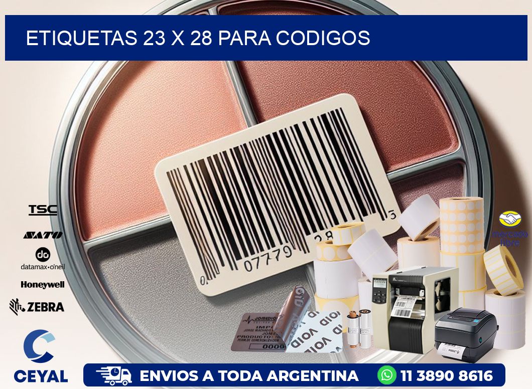 ETIQUETAS 23 x 28 PARA CODIGOS