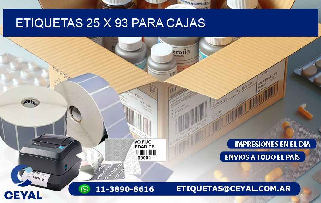 ETIQUETAS 25 x 93 PARA CAJAS