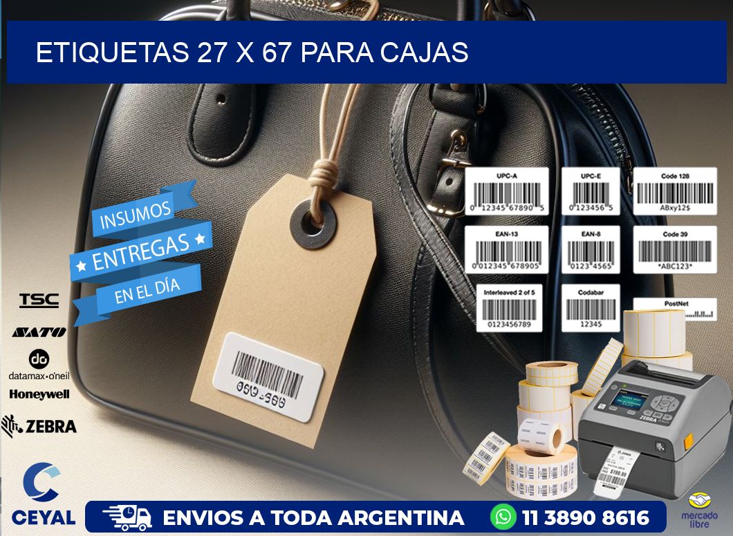 ETIQUETAS 27 x 67 PARA CAJAS