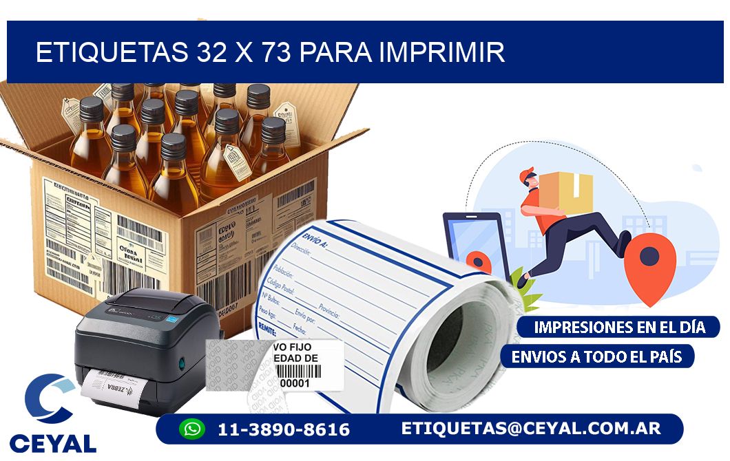 ETIQUETAS 32 x 73 PARA IMPRIMIR