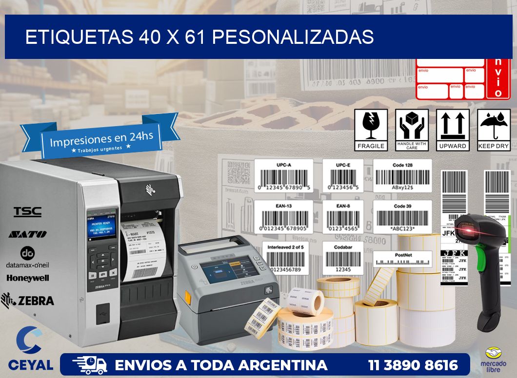 ETIQUETAS 40 x 61 PESONALIZADAS