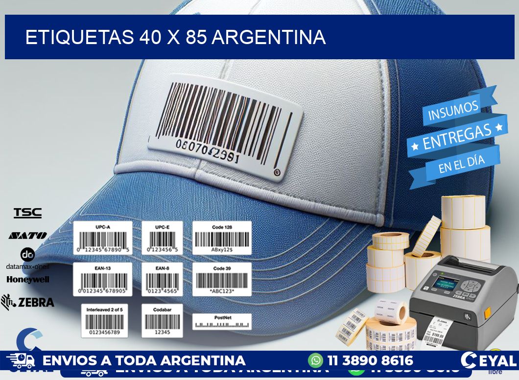 ETIQUETAS 40 x 85 ARGENTINA