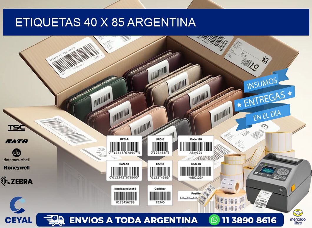 ETIQUETAS 40 x 85 ARGENTINA