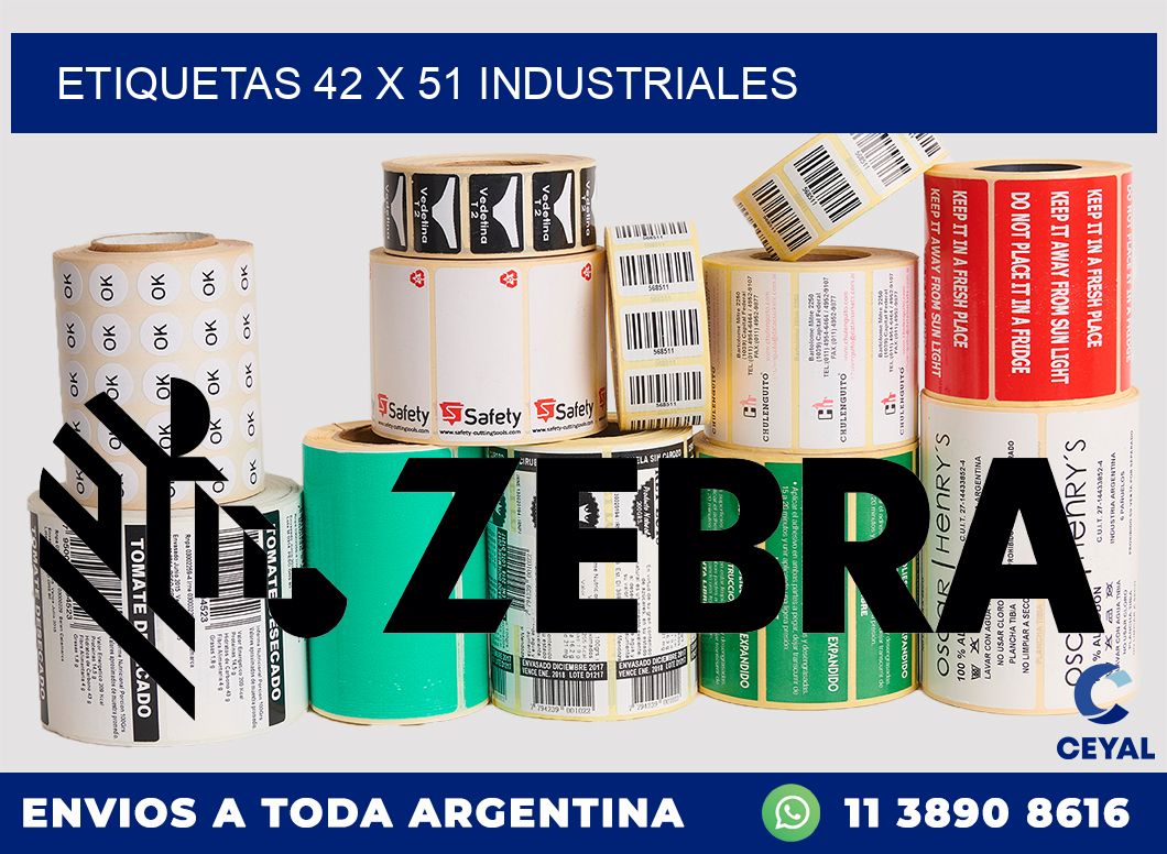 ETIQUETAS 42 x 51 INDUSTRIALES