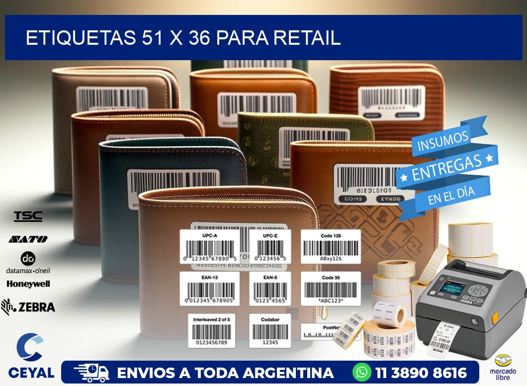 ETIQUETAS 51 x 36 PARA RETAIL