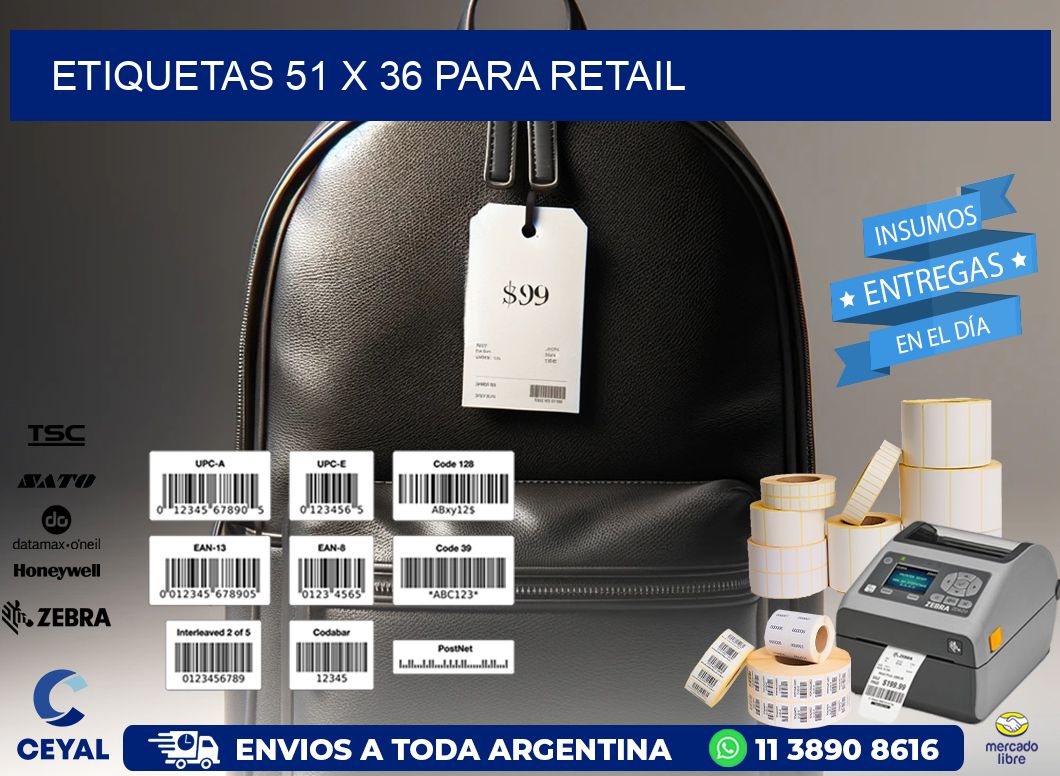 ETIQUETAS 51 x 36 PARA RETAIL