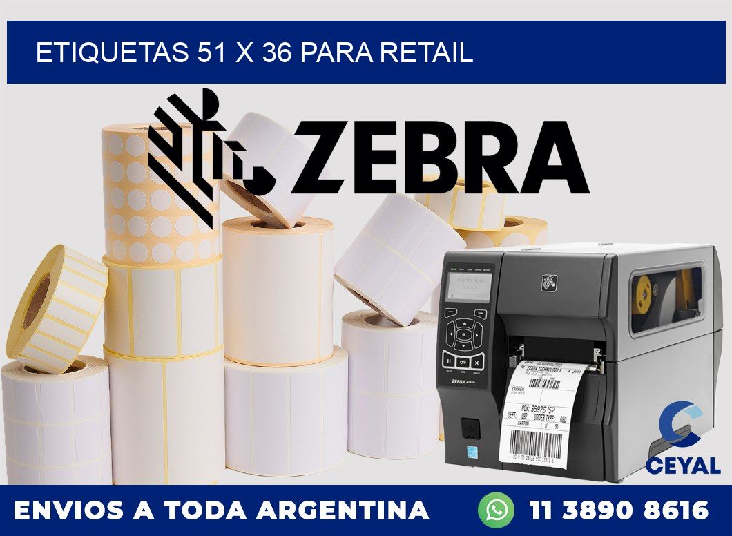 ETIQUETAS 51 x 36 PARA RETAIL