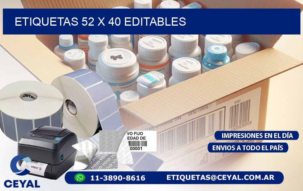 ETIQUETAS 52 x 40 EDITABLES