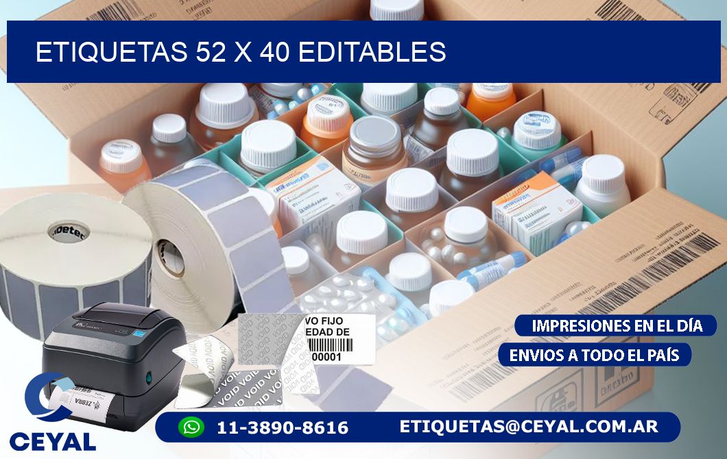 ETIQUETAS 52 x 40 EDITABLES