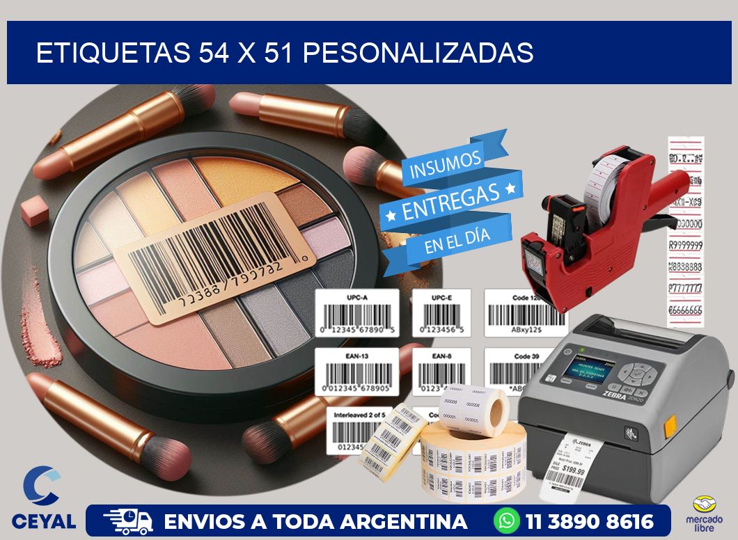 ETIQUETAS 54 x 51 PESONALIZADAS