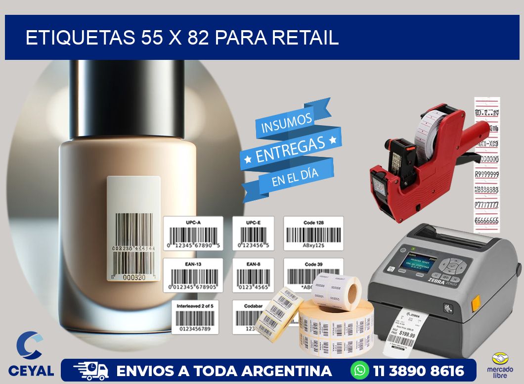 ETIQUETAS 55 x 82 PARA RETAIL