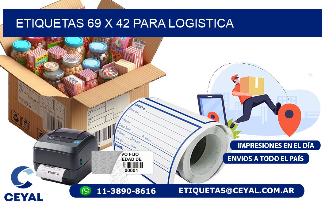 ETIQUETAS 69 x 42 PARA LOGISTICA