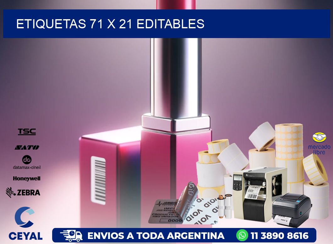 ETIQUETAS 71 x 21 EDITABLES