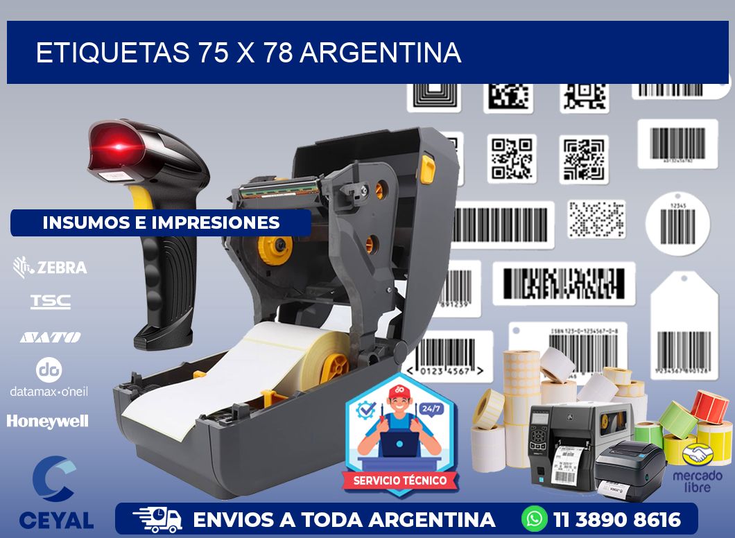 ETIQUETAS 75 x 78 ARGENTINA