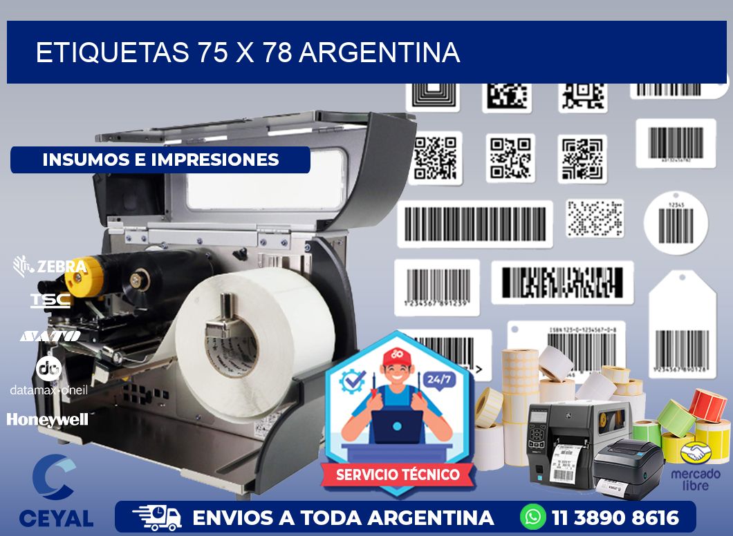 ETIQUETAS 75 x 78 ARGENTINA