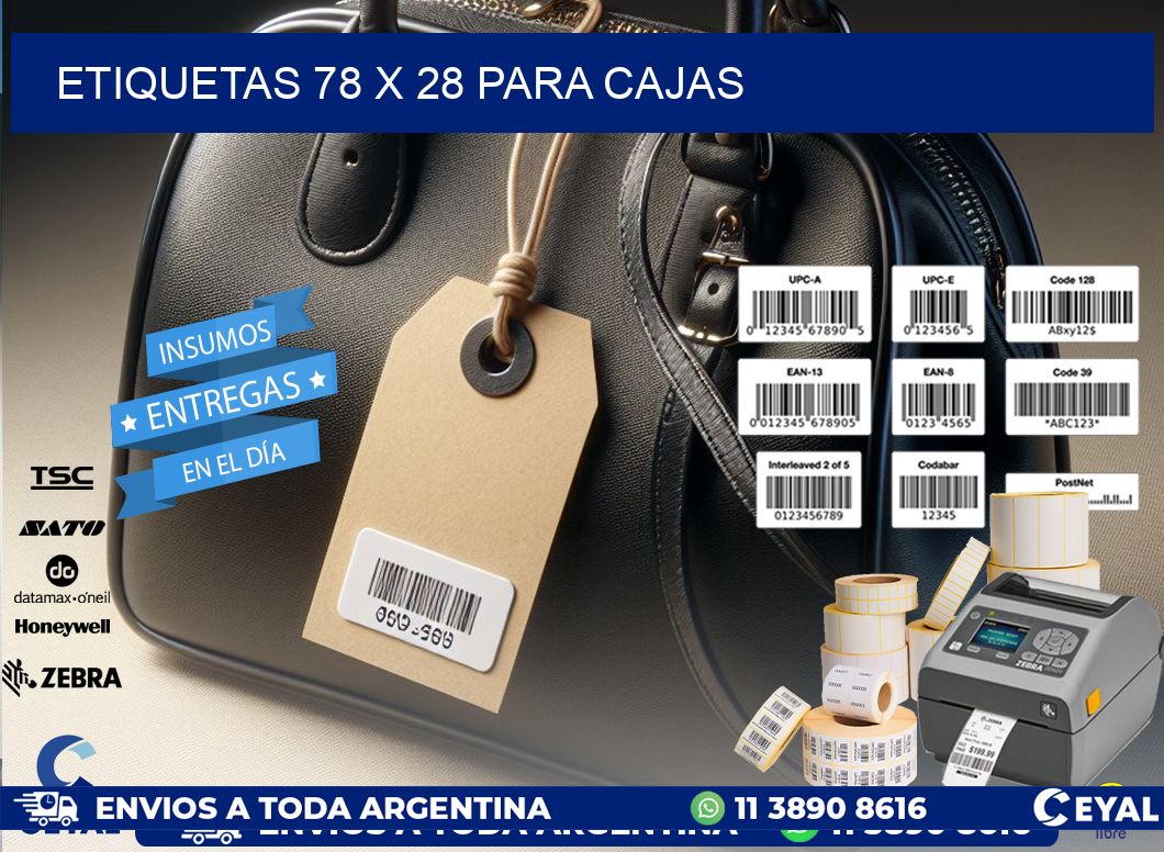 ETIQUETAS 78 x 28 PARA CAJAS