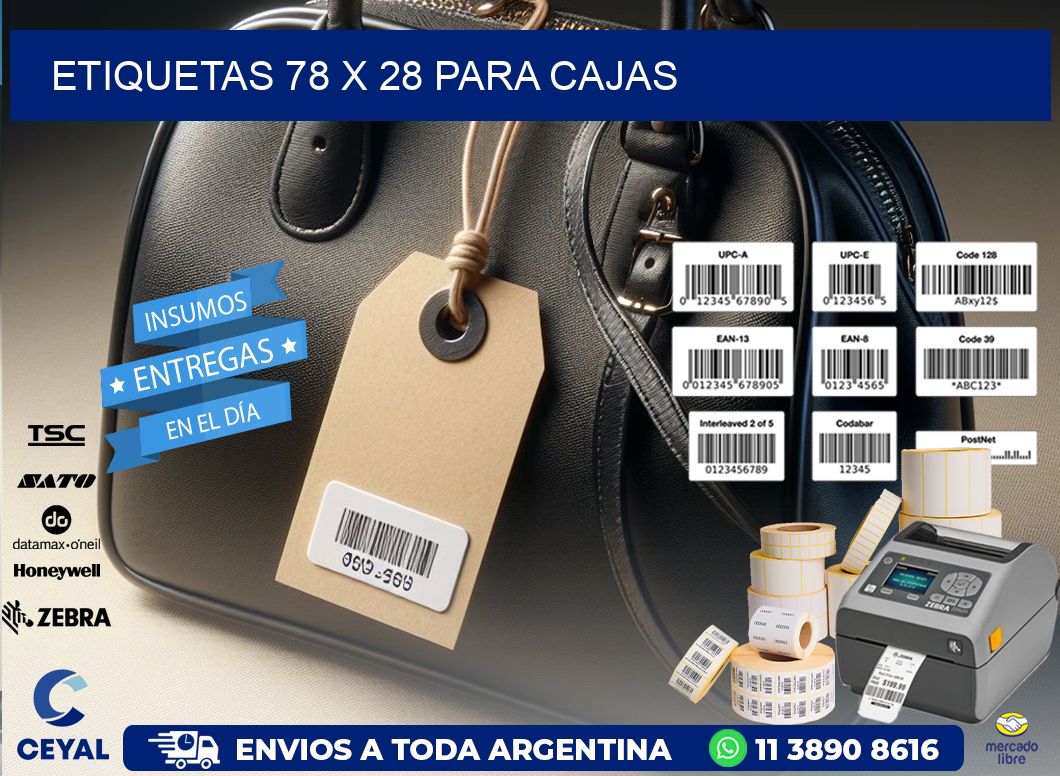 ETIQUETAS 78 x 28 PARA CAJAS