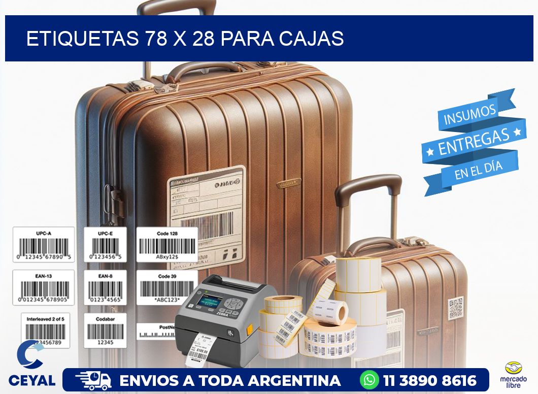 ETIQUETAS 78 x 28 PARA CAJAS