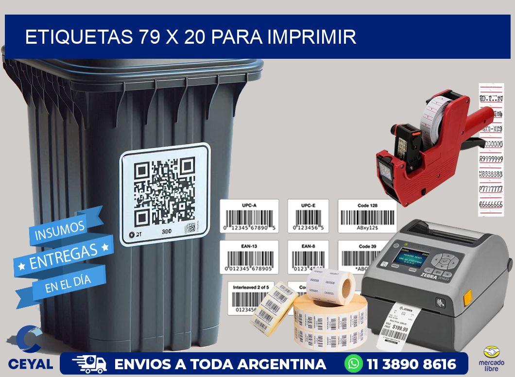 ETIQUETAS 79 x 20 PARA IMPRIMIR