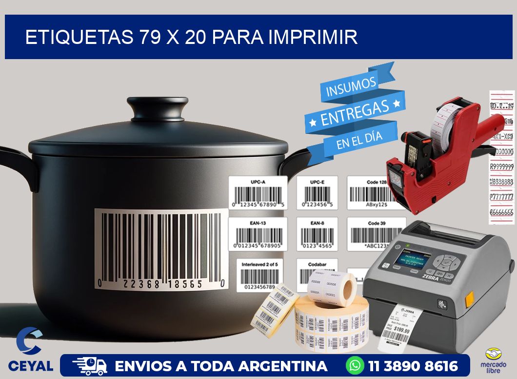 ETIQUETAS 79 x 20 PARA IMPRIMIR