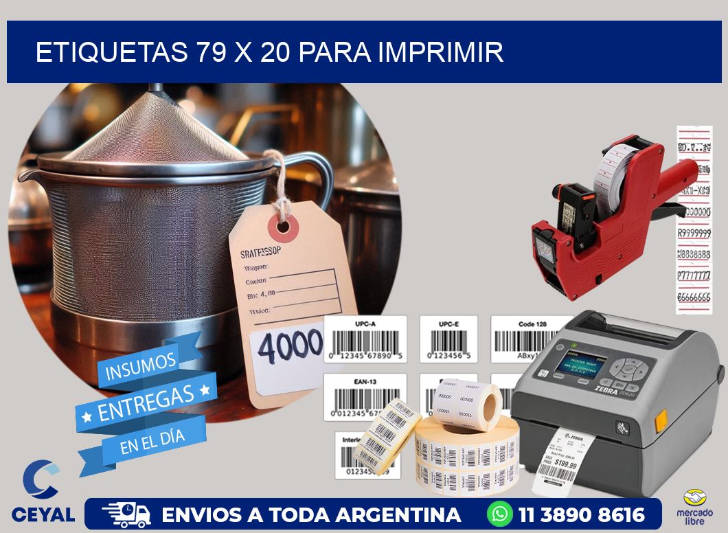 ETIQUETAS 79 x 20 PARA IMPRIMIR