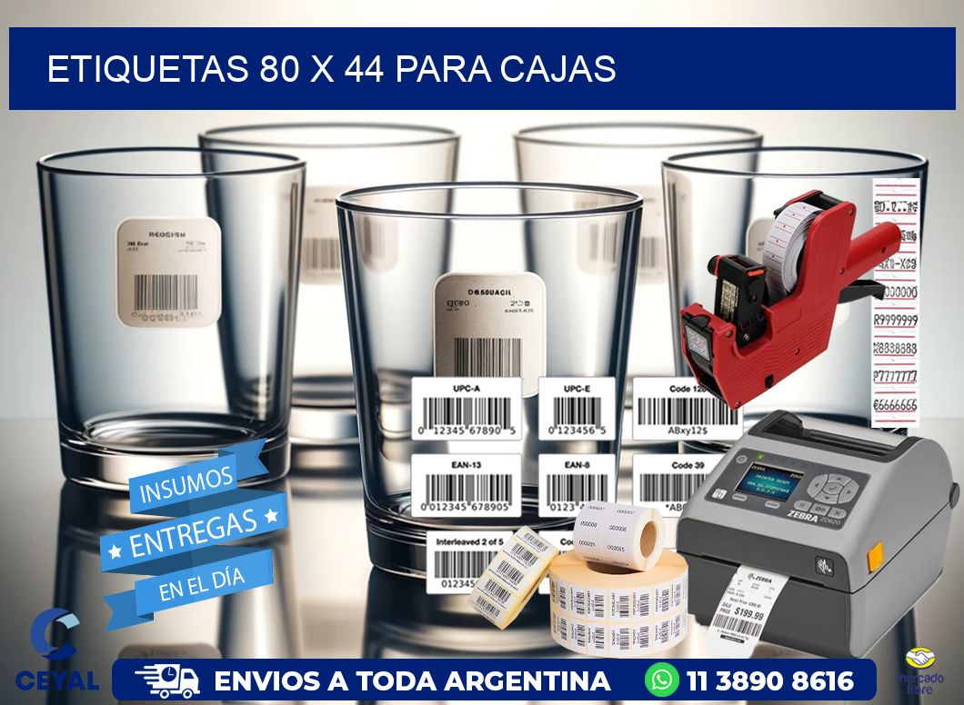 ETIQUETAS 80 x 44 PARA CAJAS