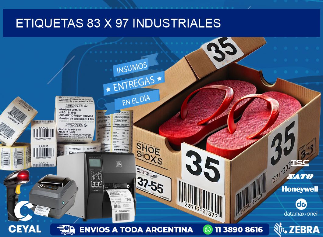 ETIQUETAS 83 x 97 INDUSTRIALES