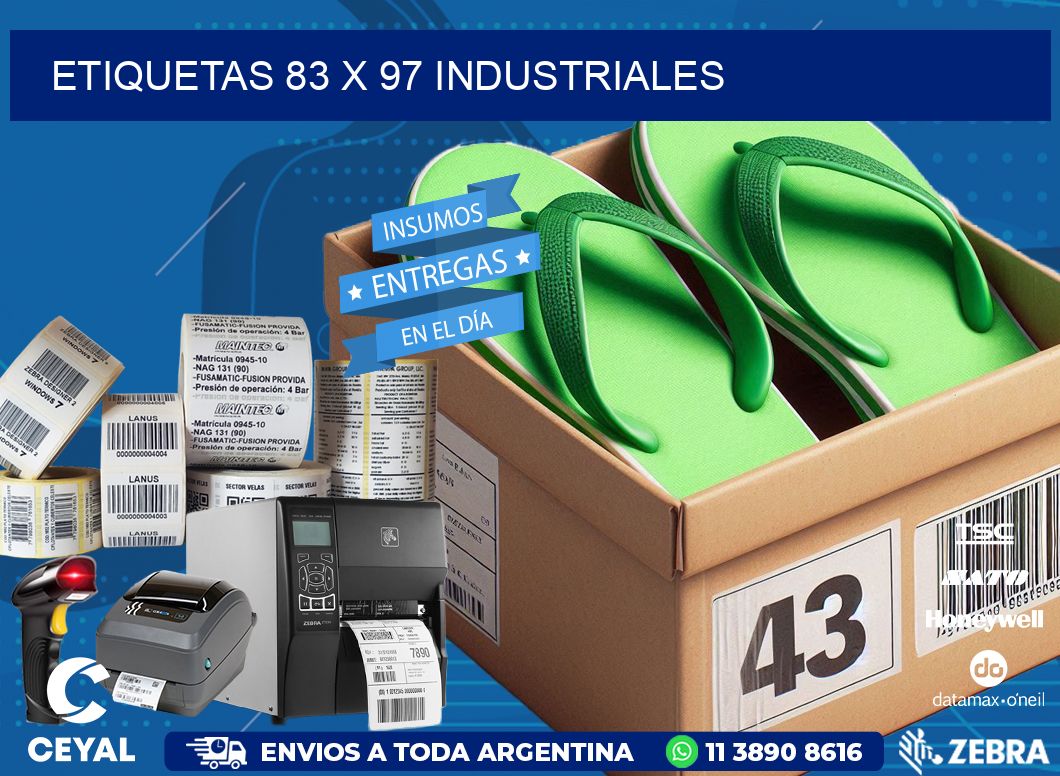 ETIQUETAS 83 x 97 INDUSTRIALES