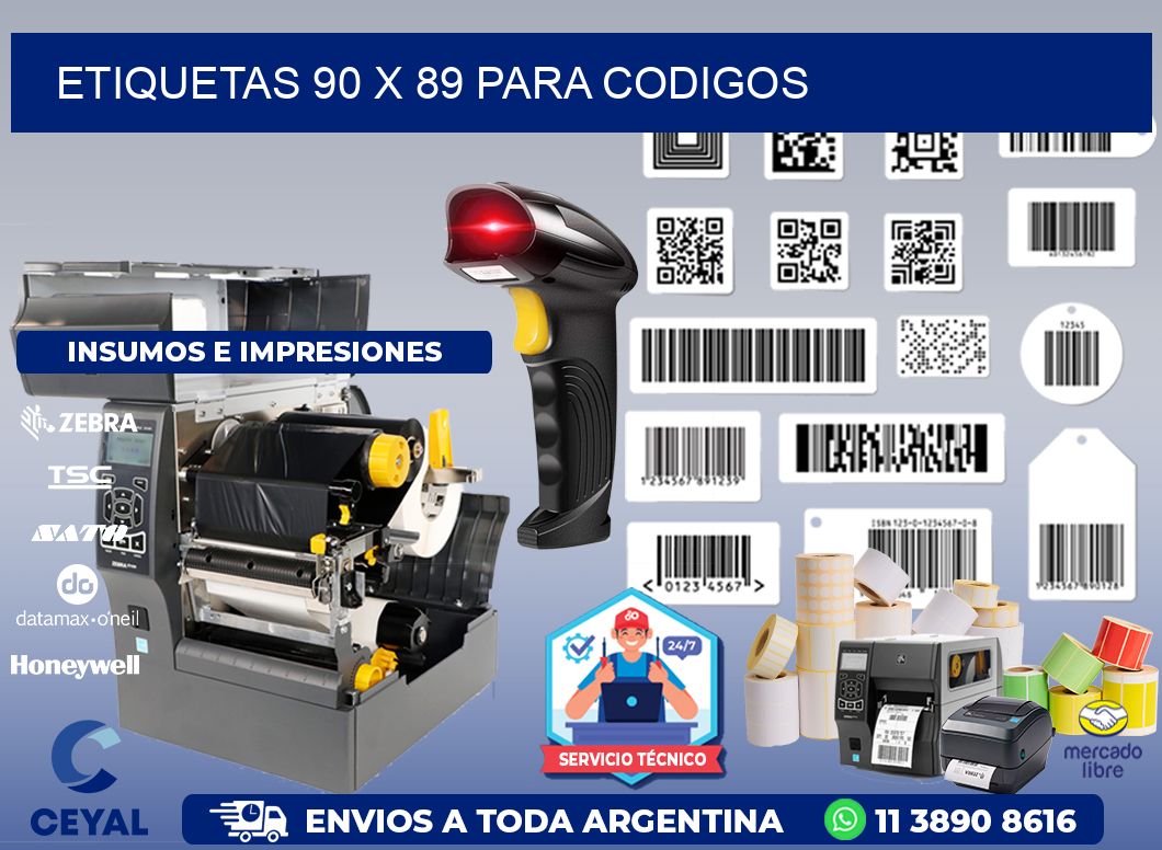 ETIQUETAS 90 x 89 PARA CODIGOS