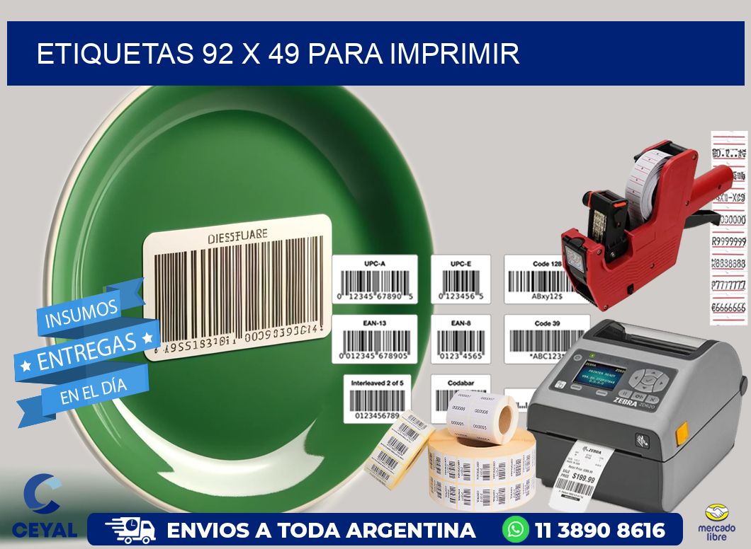 ETIQUETAS 92 x 49 PARA IMPRIMIR