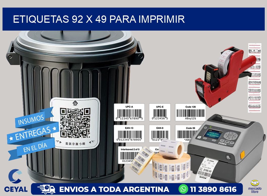 ETIQUETAS 92 x 49 PARA IMPRIMIR