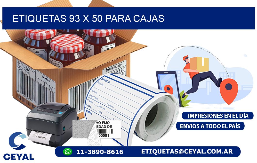 ETIQUETAS 93 x 50 PARA CAJAS
