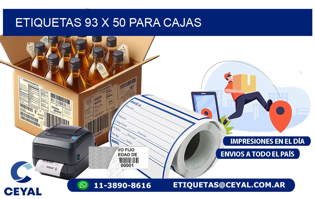 ETIQUETAS 93 x 50 PARA CAJAS