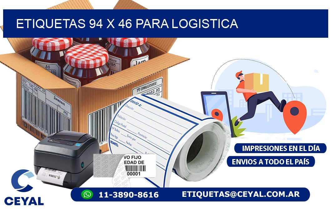 ETIQUETAS 94 x 46 PARA LOGISTICA