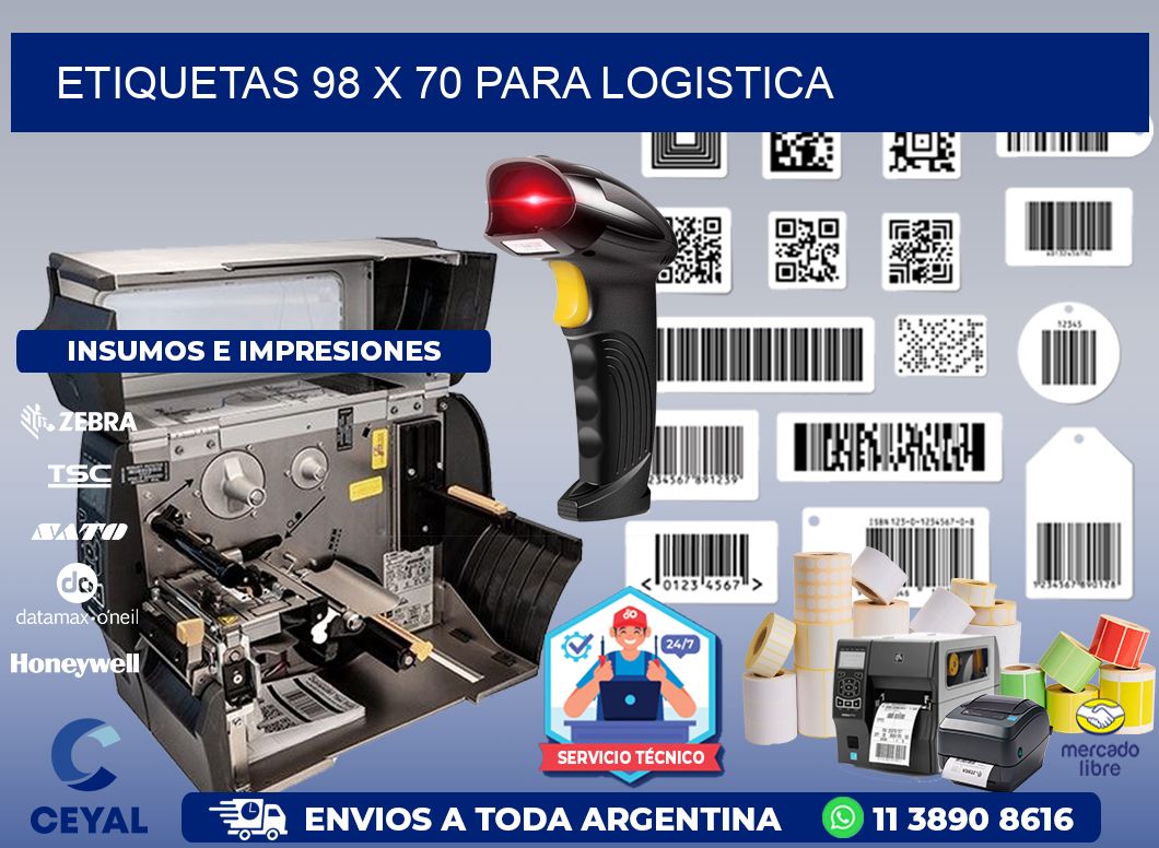ETIQUETAS 98 x 70 PARA LOGISTICA