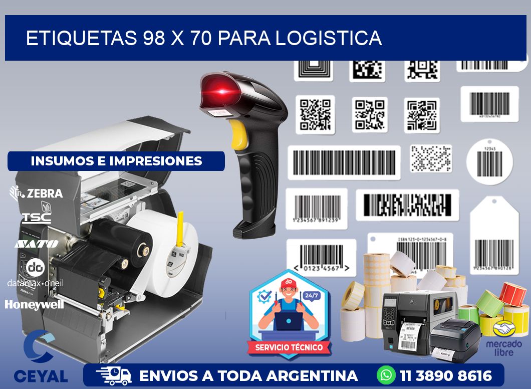 ETIQUETAS 98 x 70 PARA LOGISTICA