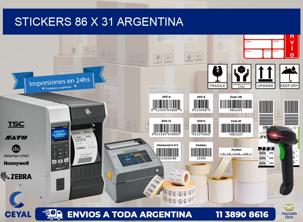 STICKERS 86 x 31 ARGENTINA