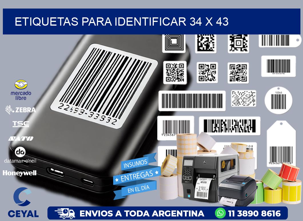 etiquetas para identificar 34 x 43