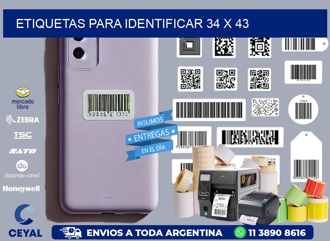 etiquetas para identificar 34 x 43