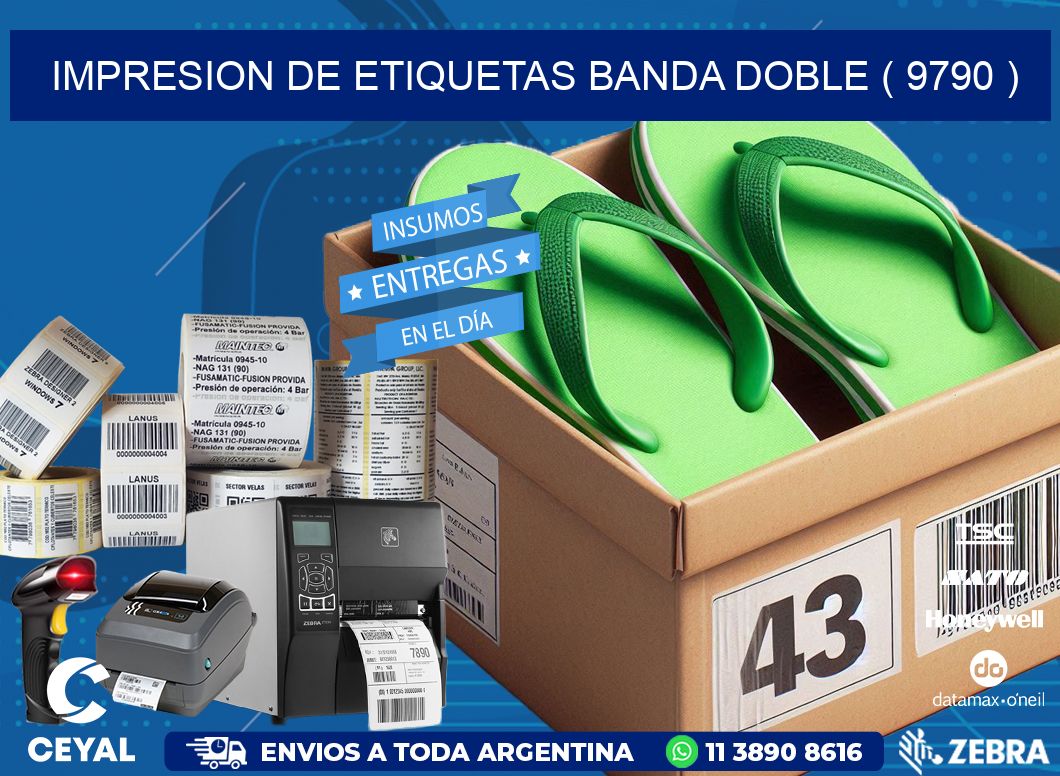 impresion de etiquetas banda doble ( 9790 )