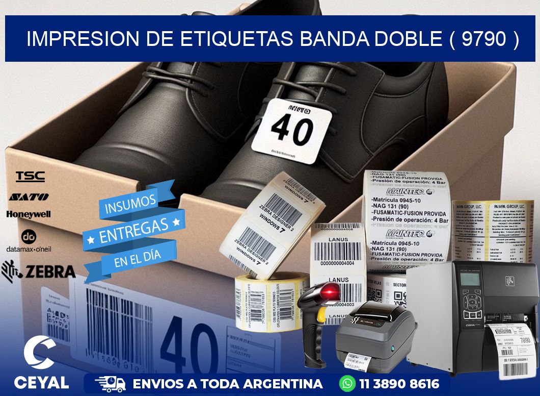 impresion de etiquetas banda doble ( 9790 )