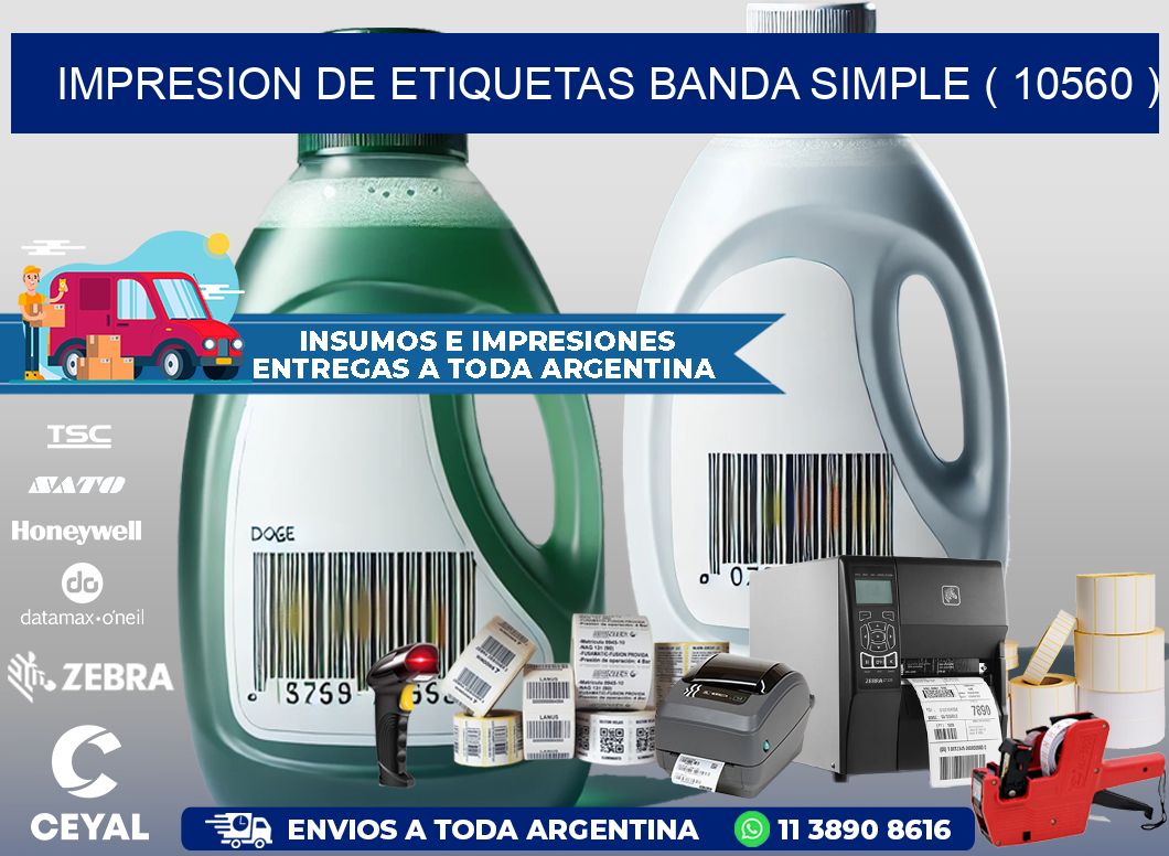 impresion de etiquetas banda simple ( 10560 )